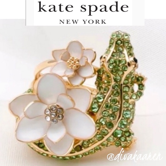 kate spade Jewelry - Kate spade “Swamped” Alligator & Flowers Ring